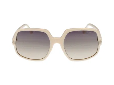 Tom Ford Sunglasses In Ivory/violet Grad E/o Mirrored
