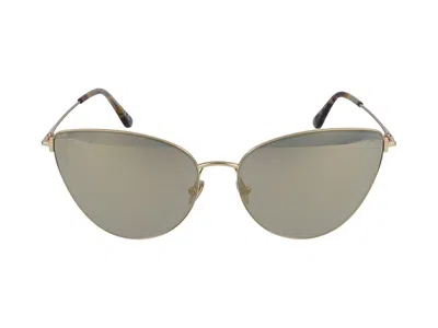 Tom Ford Sunglasses In Gold/smoke Mirrored