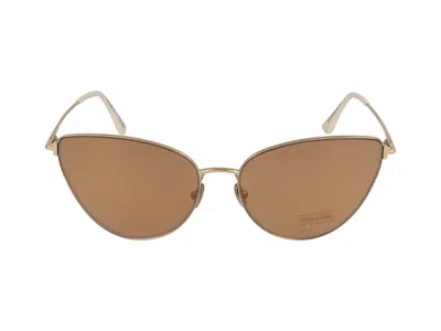 Tom Ford Sunglasses In Gold/mirrored Brown