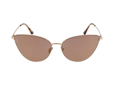 Tom Ford Sunglasses In Polished Rosé Gold/ Mirrored