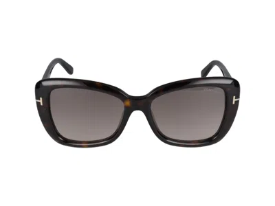 Tom Ford Sunglasses In Dark Havana/brown Grad