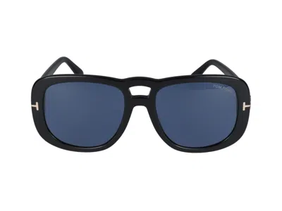 Tom Ford Sunglasses In Glossy Black/blue