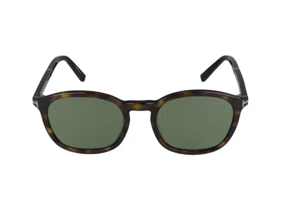 Tom Ford Sunglasses In Dark Havana/green
