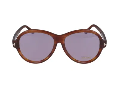 Tom Ford Sunglasses In Light Brown Luc/purple