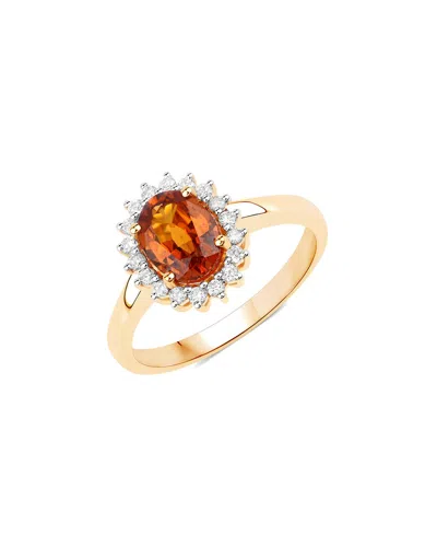 Diana M. Fine Jewelry 14k 1.87 Ct. Tw. Diamond & Garnet Ring In Gold
