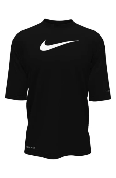 Nike Dri-fit Big Kids' (boys') Short-sleeve Hydroguard In Black