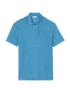 Sandro Men's Linen Polo Shirt In Azure