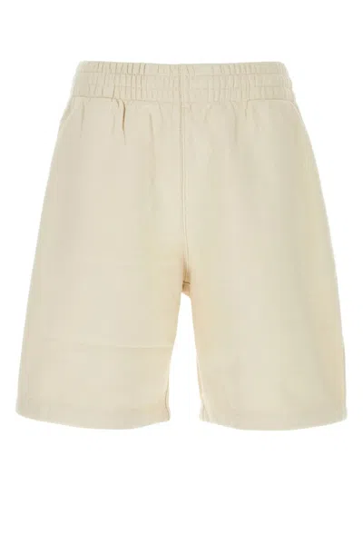 Burberry Ekd Cotton Shorts In Beige