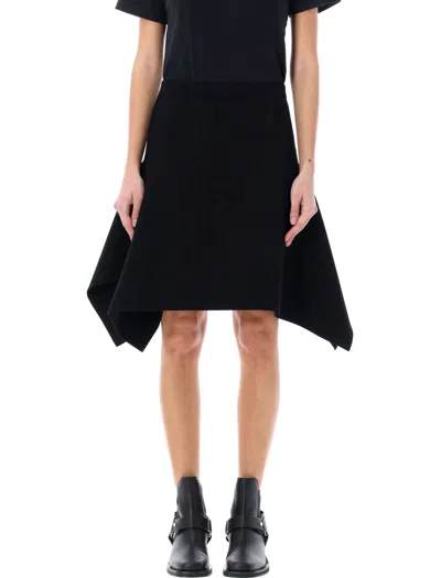 Jw Anderson Asymmetric-hem Midi Skirt In Black