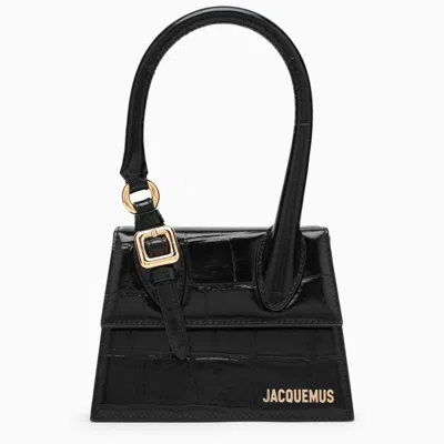 Jacquemus Le Chiquito Moyen Boucle Black Embossed Leather Bag