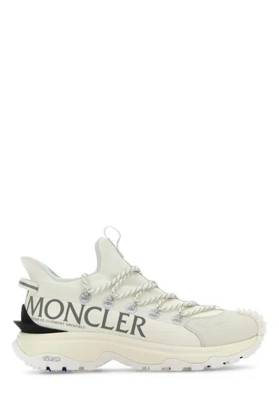 Moncler Woman White Fabric And Rubber Trailgrip Lite2 Sneakers In Bianco