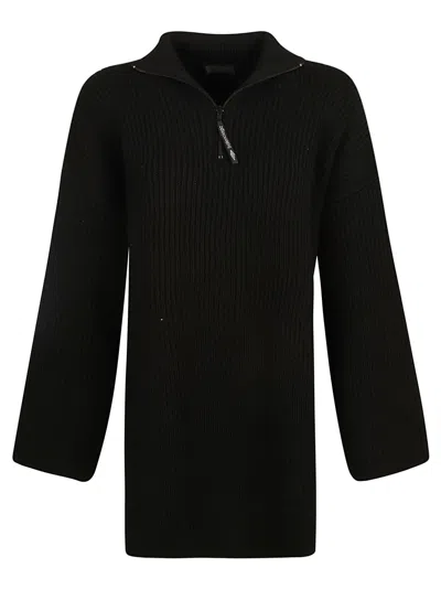 Balenciaga Ribbed Sweatshirt In Black