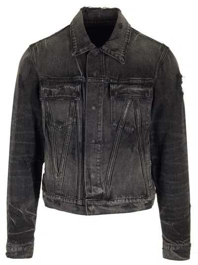 Amiri Trucker Denim Jacket In Black