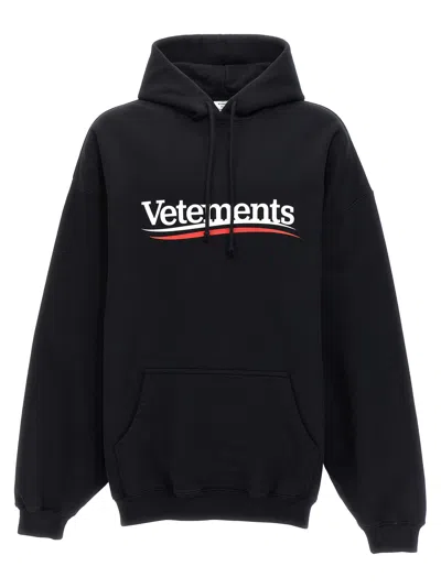 Vetements Campaign Logo Hoodie In Black