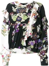 Isabel Marant Inny Pleated Floral-print Silk Crepe De Chine Wrap Blouse