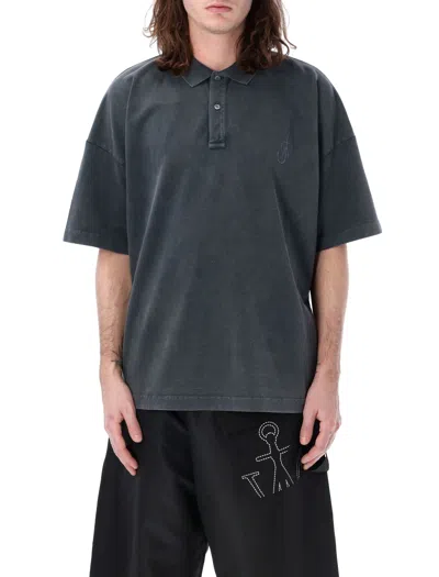 Jw Anderson J.w. Anderson Logo Polo Shirt In Charcoal