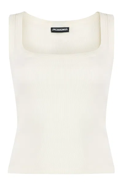 Jacquemus Second Skin Tank Top In White