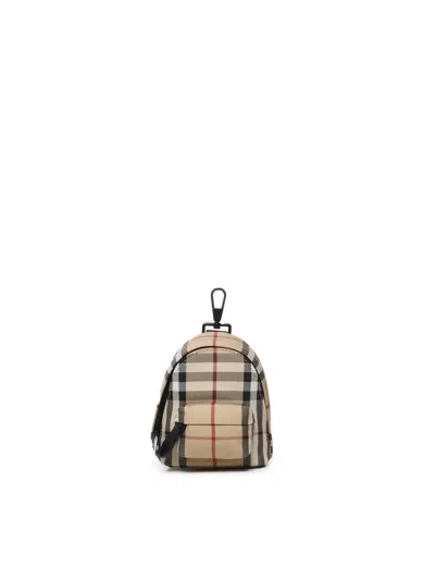 Burberry Mini Jett Checked Backpack In Neutrals