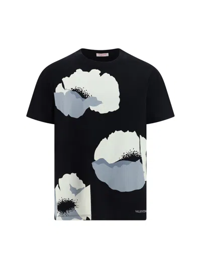 Valentino T-shirt In Nero/grigio