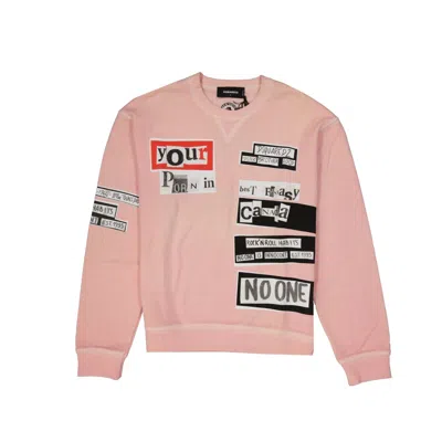 Dsquared2 Cotton Printed Sweatshirt In Pink