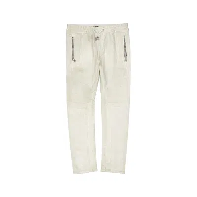 Balmain Cotton Glitter Pants In White