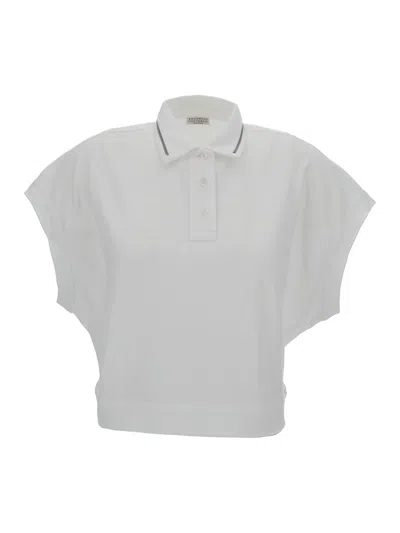 Brunello Cucinelli Polo In White