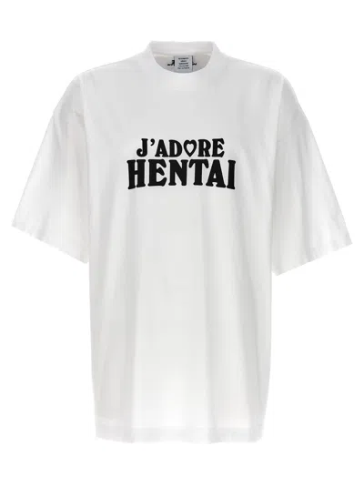 Vetements Hentai T-shirt In White/black