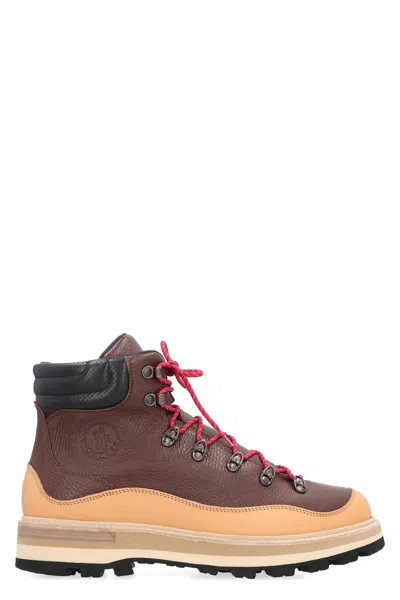 Moncler Peka Hiking Boots In Brown