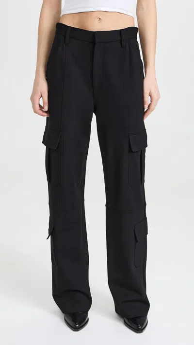 Rag & Bone Womens Irina Full Length Jersey Cargo Pants In Black