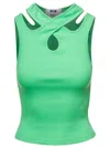 Msgm Top Mit Cut-outs In Green