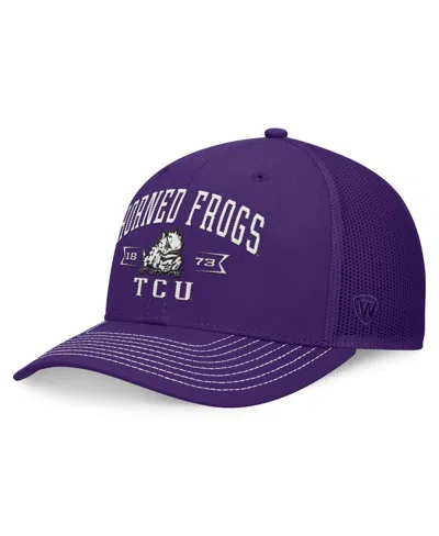 Top Of The World Purple Tcu Horned Frogs Carson Trucker Adjustable Hat