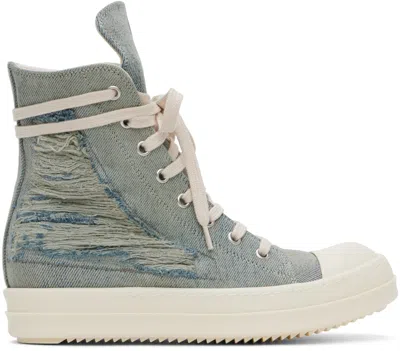 Rick Owens Drkshdw Blue Sneaks Sneakers In 4611 Sky/milk/milk