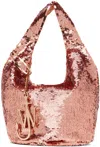 Jw Anderson Mini Sequin Shopper Tote Bag In 205 Rose Gold
