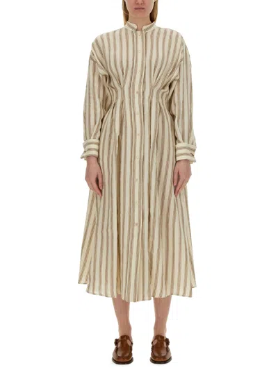 Max Mara Yole Striped Long In White