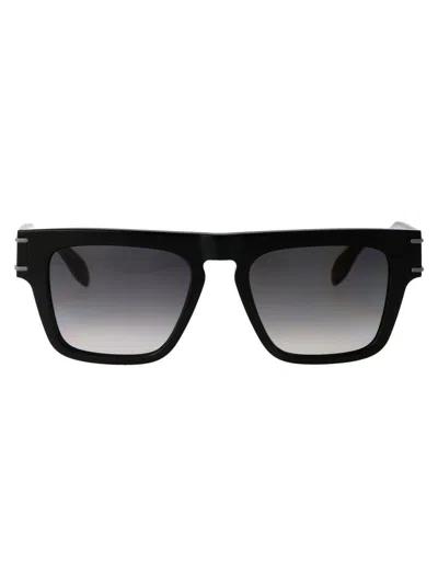 Alexander Mcqueen Am0397s Sunglasses In 001 Black Black Grey