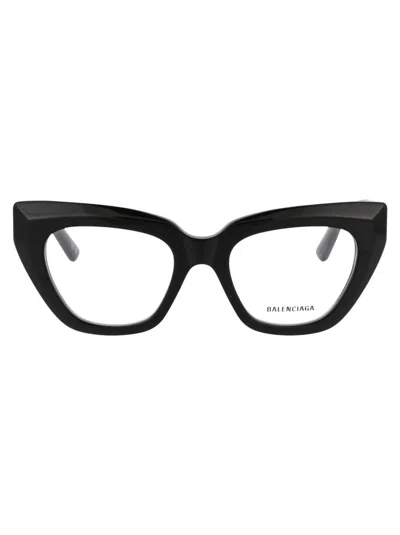 Balenciaga Bb0276o Black Glasses In 001 Black Black Transparent