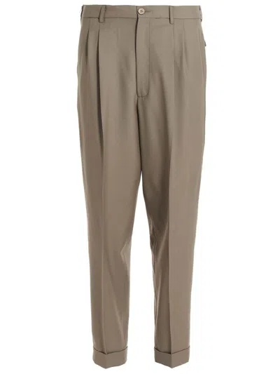 Magliano Classic Double Pleated Pants In Beige