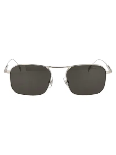 Montblanc Sunglasses In 001 Silver Silver Grey