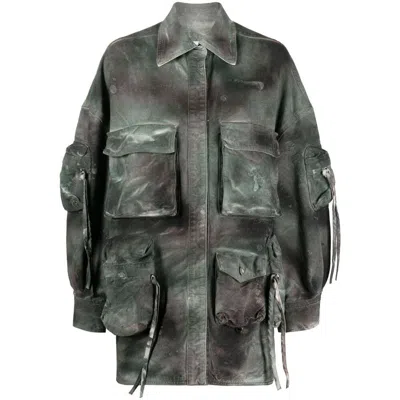 Attico Coat The  Woman Color Green