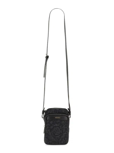 Versace Shoulder Bag "athena Baroque" In Black