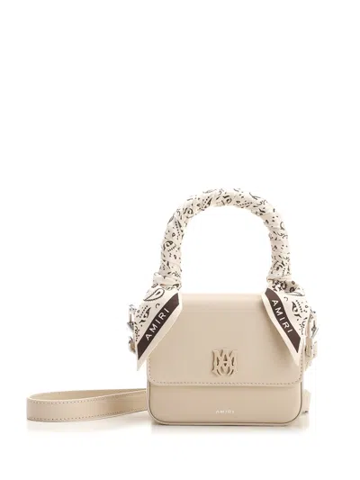 Amiri Bandana Micro Handbag In Beige