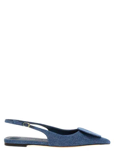 Jacquemus Les Slingbacks Duelo Plates Ballet Flats In Blue