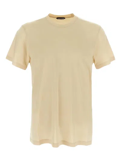 Tom Ford Crewneck T-shirt In Champagne