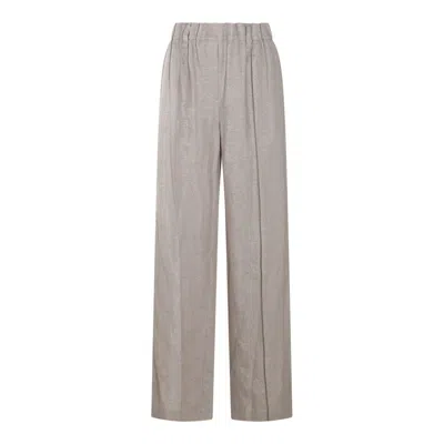 Brunello Cucinelli Elasticated Waistband Trousers In Grey