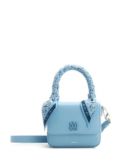 Amiri Bandana Micro Handbag In Light Blue