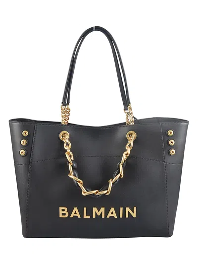 Balmain Tote Bags  Woman Color Black In Noir