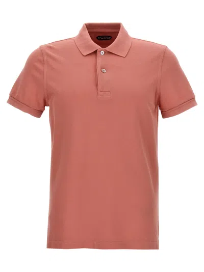Tom Ford Tennis Piquet Polo Shirt In Pink
