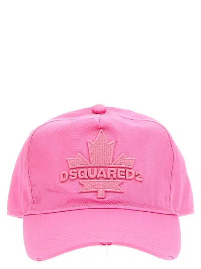 Dsquared2 Logo Embroidery Baseball Cap In Pink
