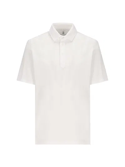 Brunello Cucinelli Short-sleeved Polo Shirt In White