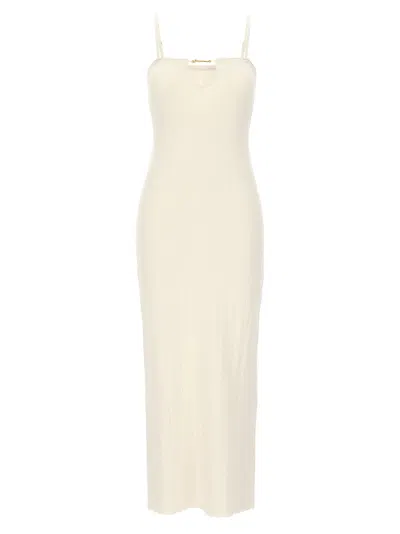 Jacquemus La Dressing Gown Sierra Bretelles Dresses White